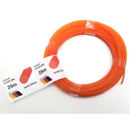 Mähfaden rund orange 2,0mm x 25m Nylonfaden passend für Stihl Husqvarna Dolmar und andere Hersteller